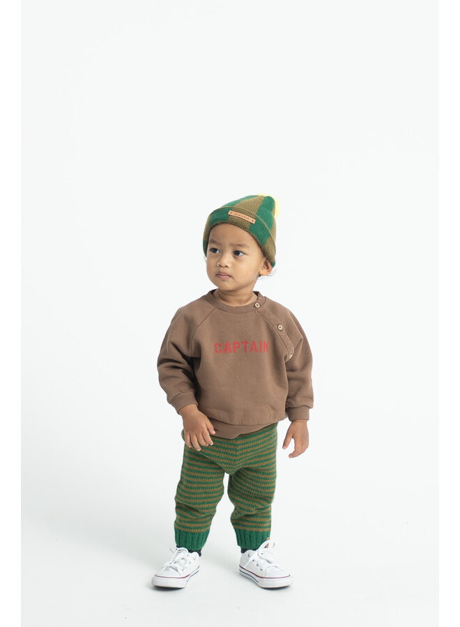 Piupiuchick - Sweatshirt - Brown w/ "captain" print