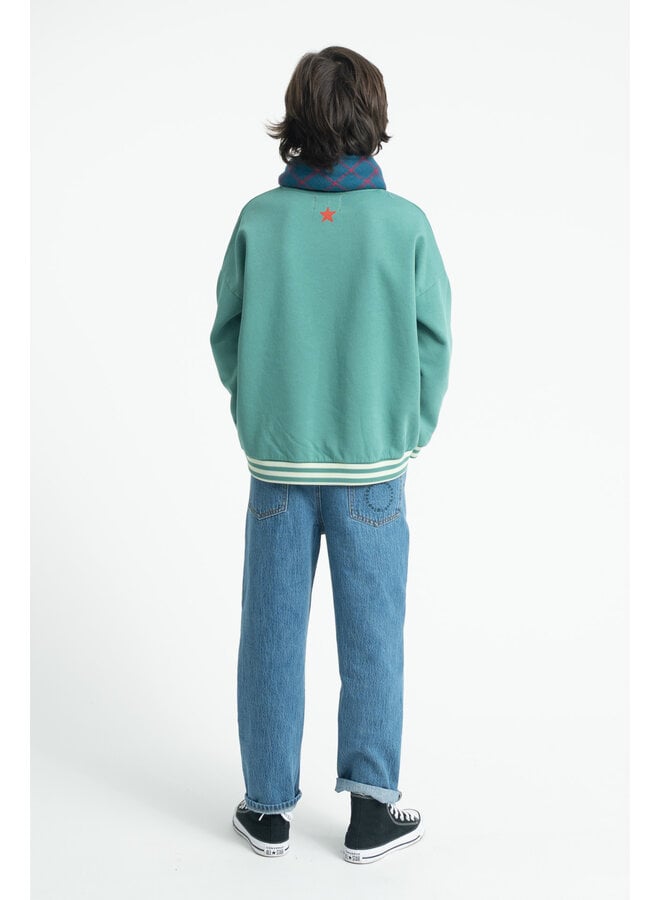 Piupiuchick - Sweatshirt - Green w/ "here we go" print