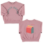 Piupiuchick - Oversized sweatshirt - Pink w/ "lunch break" print
