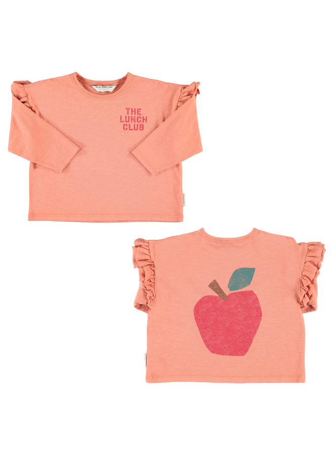Piupiuchick - Longsleeve t-shirt - Pink w/ apple print