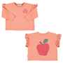 Piupiuchick - Longsleeve t-shirt - Pink w/ apple print