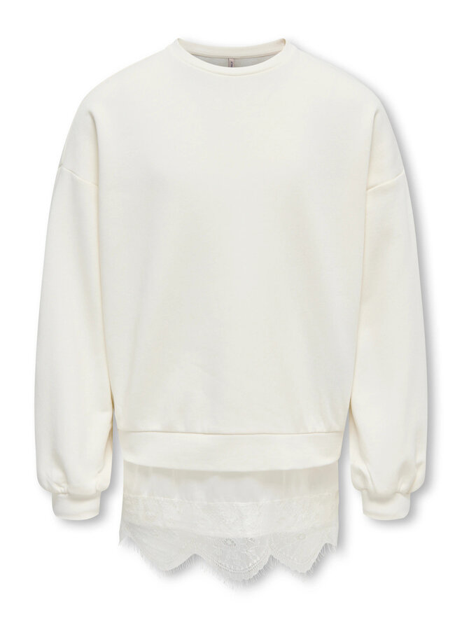 Swanna crew sateen lace swt - Tofu