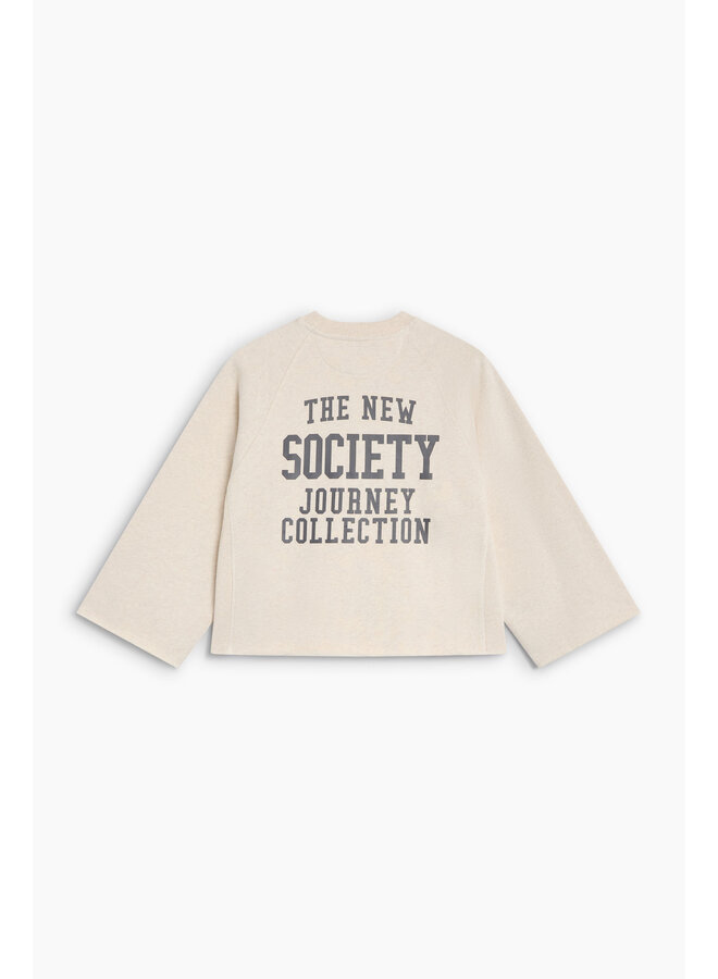 The New Society - Fog teen sweatshirt - Whisper white melange