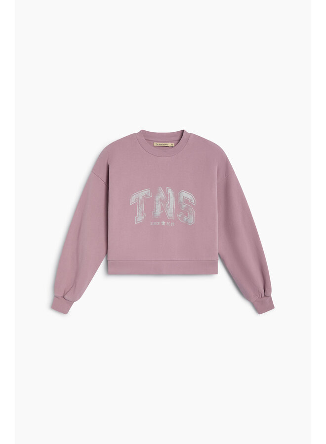 The New Society - Willow teen crop sweatshirt - Mauve shadows
