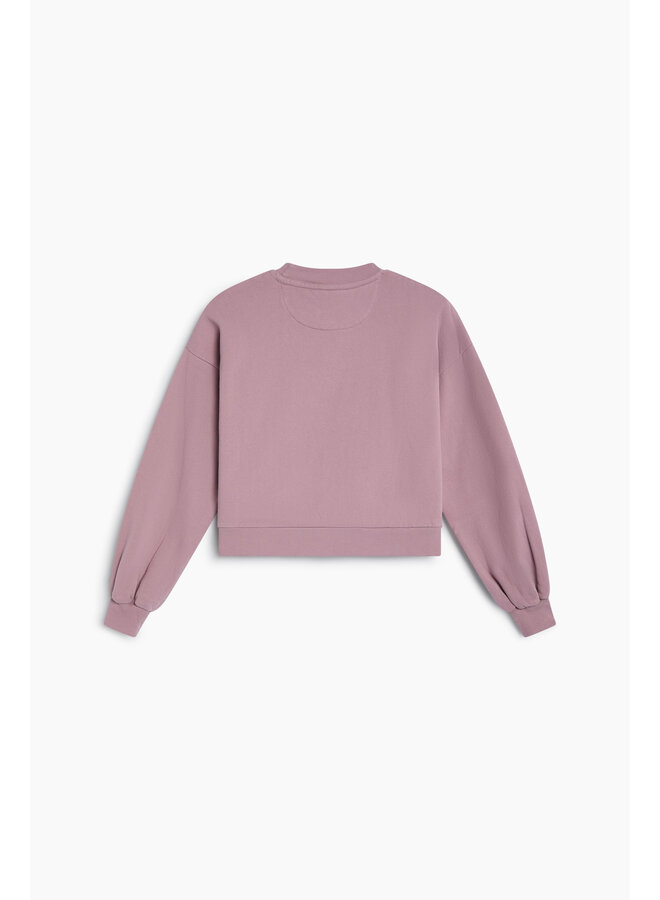 The New Society - Willow teen crop sweatshirt - Mauve shadows
