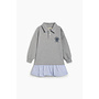 The New Society - Ash dress - Mid grey melange