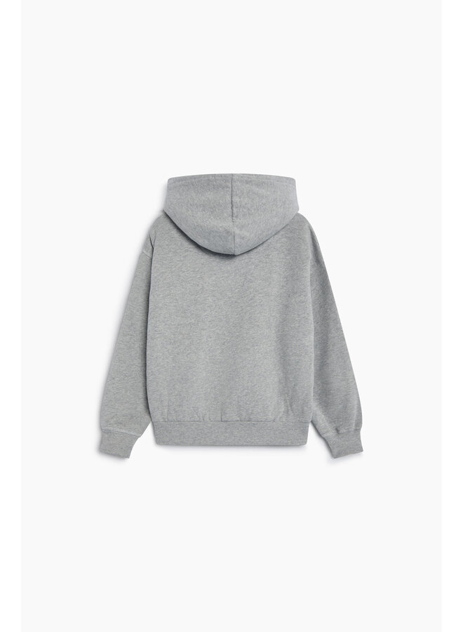 The New Society - TNS logo hoodie - Mid grey melange