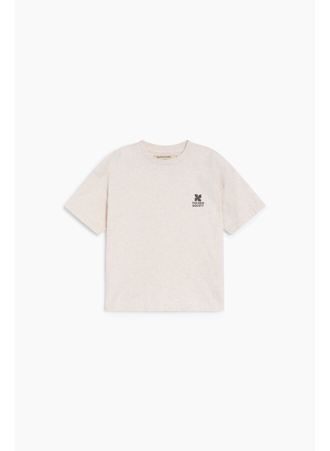 The New Society - TNS logo t-shirt - Whisper white melange