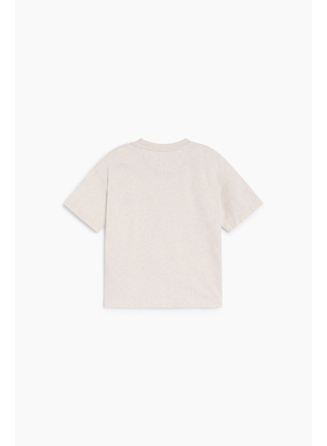 The New Society - TNS logo t-shirt - Whisper white melange