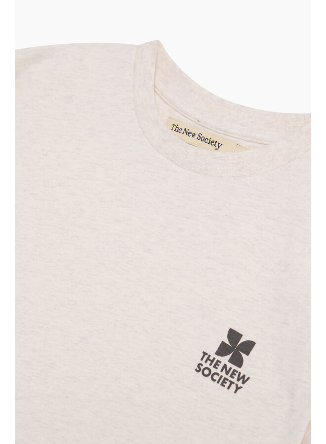The New Society - TNS logo t-shirt - Whisper white melange