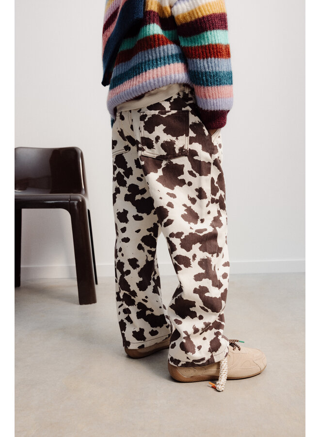The New Society - Dakota trouser - Cow print