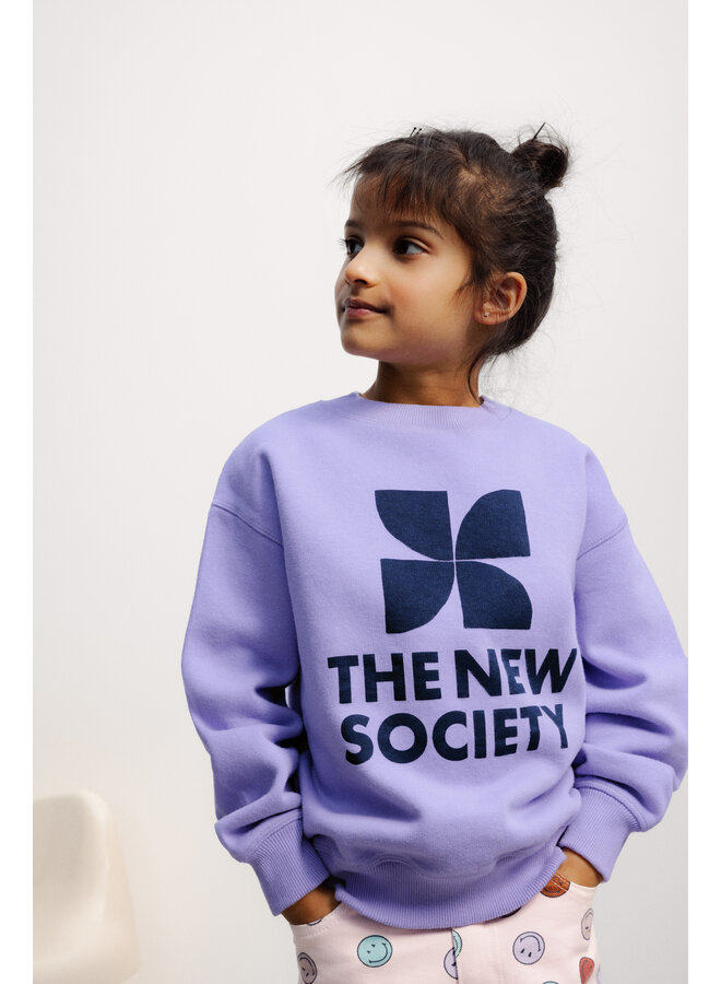The New Society - TNS logo sweatshirt - Violet tulip