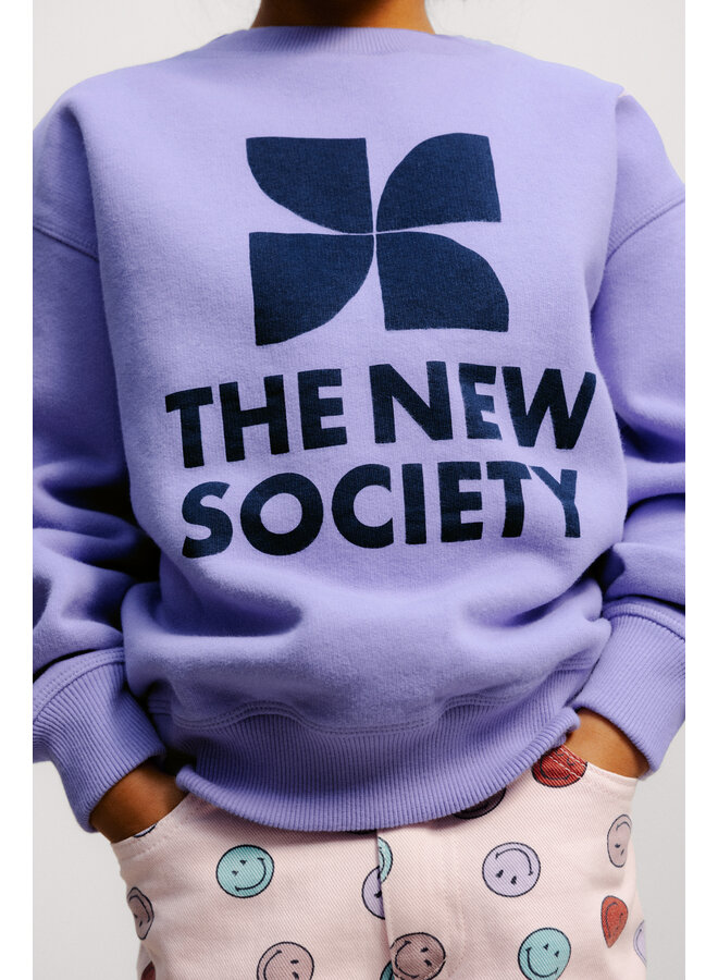 The New Society - TNS logo sweatshirt - Violet tulip