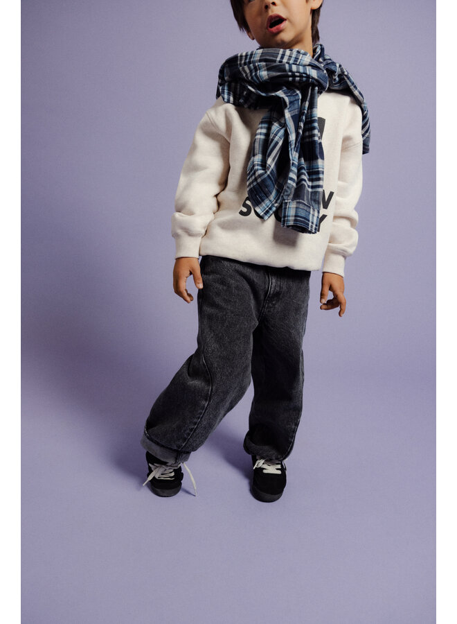 The New Society - TNS denim twist trouser - Moonless night