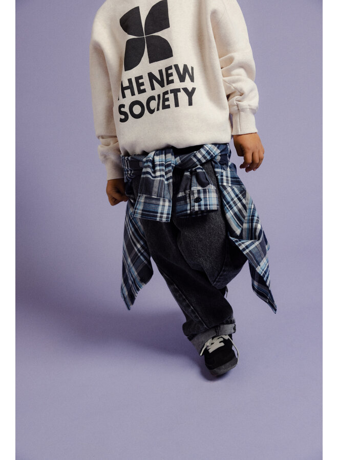 The New Society - TNS logo sweatshirt - Whisper white melange