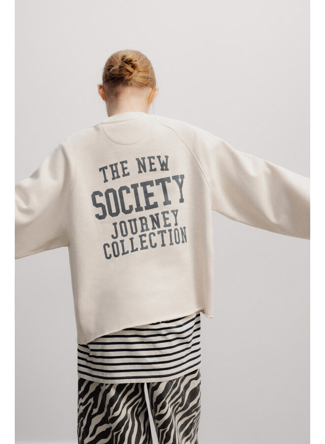 The New Society - Fog teen sweatshirt - Whisper white melange