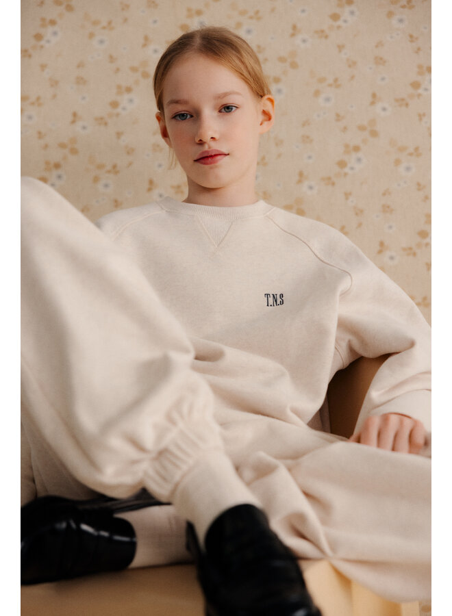 The New Society - Fog teen sweatshirt - Whisper white melange