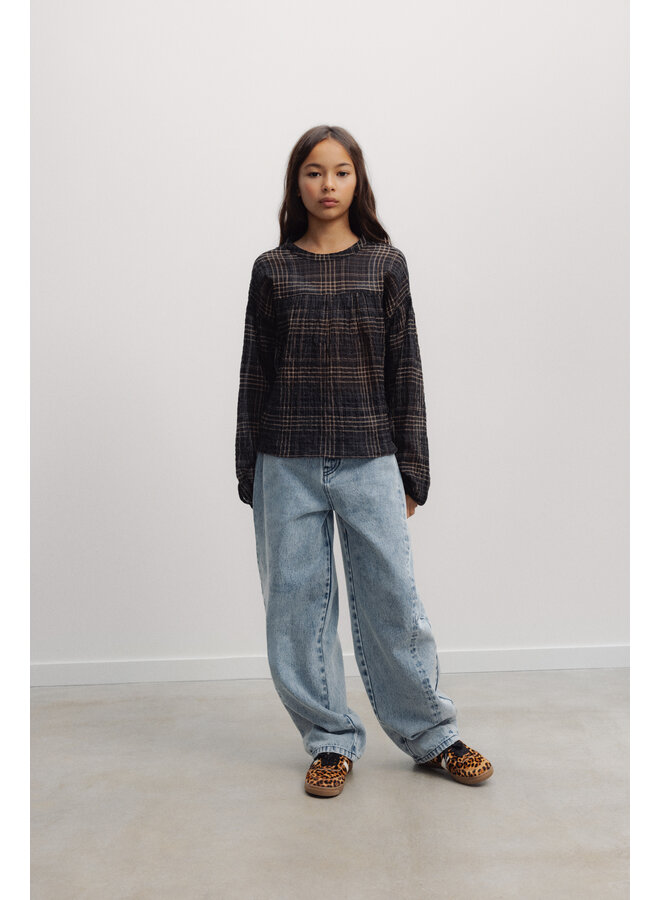 The New Society - TNS denim teen curved trouser - Light blue denim