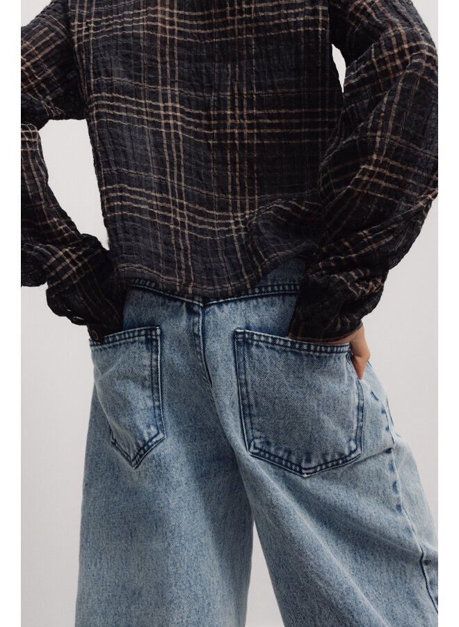 The New Society - TNS denim teen curved trouser - Light blue denim