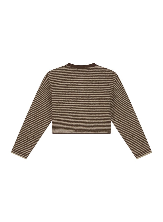 Charlie Petite - Jade cardigan - Stripes brown/ecru