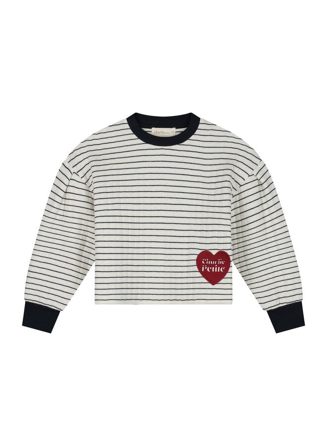 Charlie Petite - Sien sweater - Stripes ecru/navy
