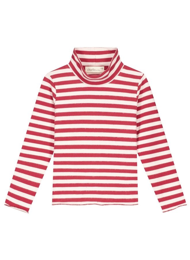 June longsleeve - Stripes bordeaux/ecru