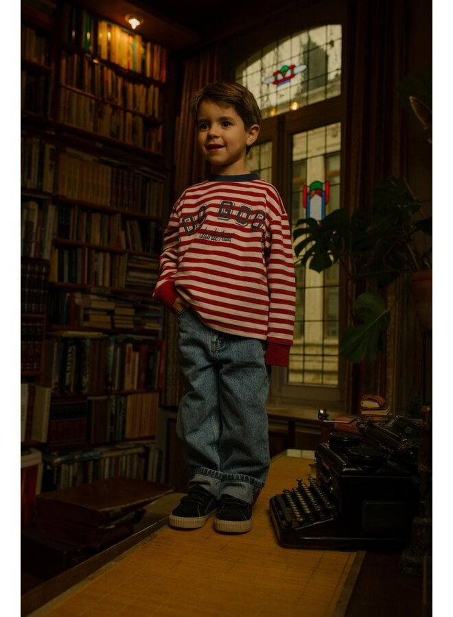 Charlie Petite - Neil longsleeve - Stripes bordeaux/ecru