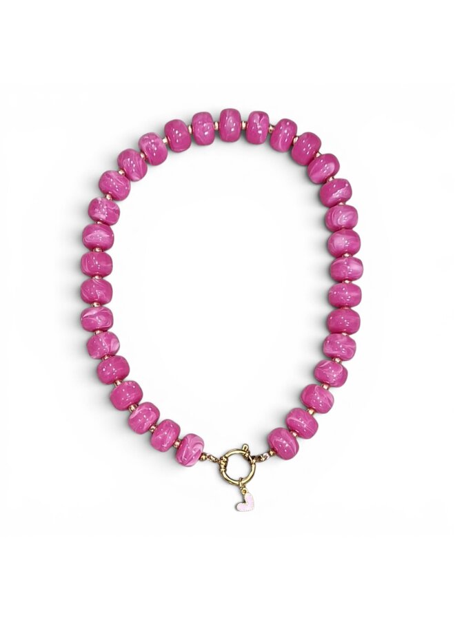 Feestbeest - Ketting - Pink candy