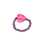 Feestbeest - Ring - Paars met roze hartje
