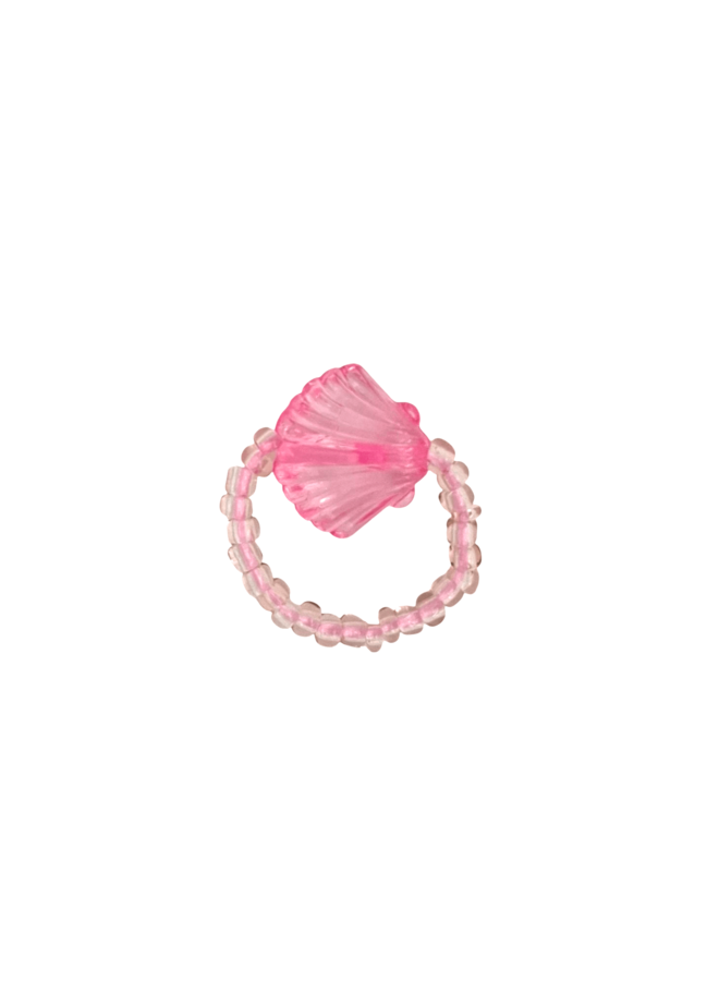 Ring - Roze met schelp