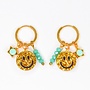 Feestbeest - Bedel oorbellen - Golden smiley