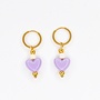 Feestbeest - Oorbellen - Sweetheart purple