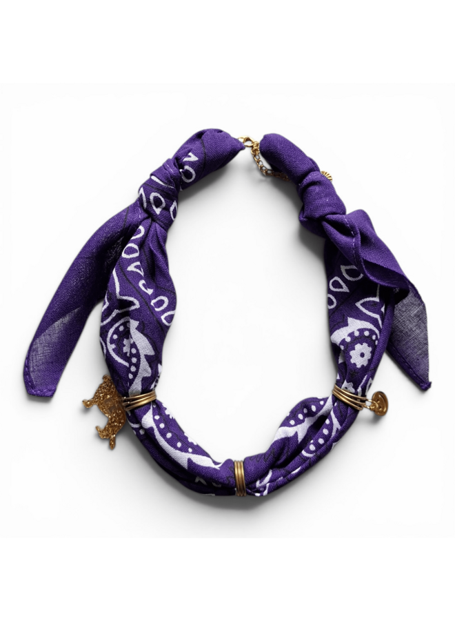Bandana ketting - Donkerpaars