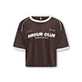 Kids Only - Laila o-neck sporty top - Coffee bean/Amour club