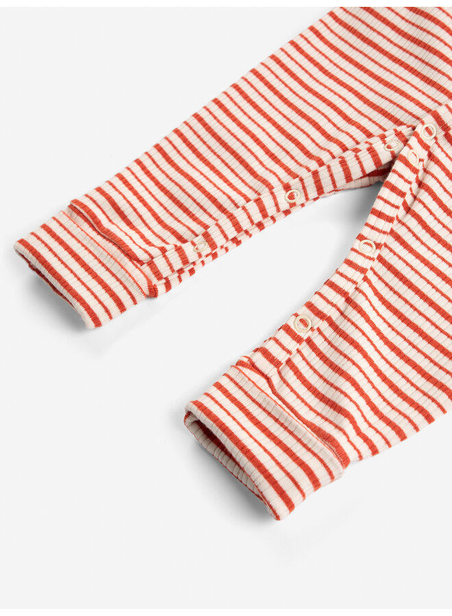 Bobo Choses - Mush monsters duo stripes overall - Offwhite