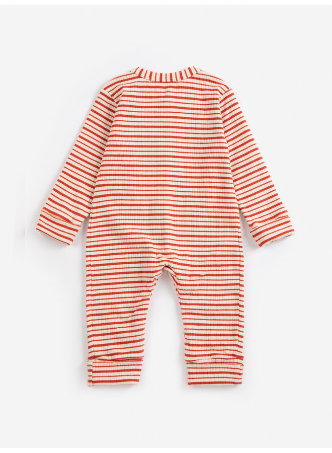 Bobo Choses - Mush monsters duo stripes overall - Offwhite