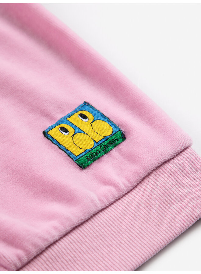 Bobo Choses - Booo Bo Choses tag velvet sweatshirt - Pink