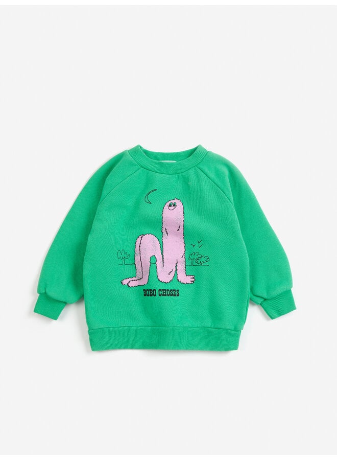 Long pinky puff sweatshirt - Green