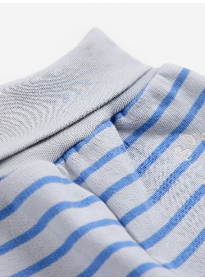 Bobo Choses - Bobo Choses stripes jogging pants - Light heather grey/Blue