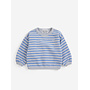Bobo Choses - Bobo Choses stripes sweatshirt - Light heather grey/Blue
