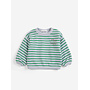 Bobo Choses - Bobo Choses stripes sweatshirt - Light heather grey/Green