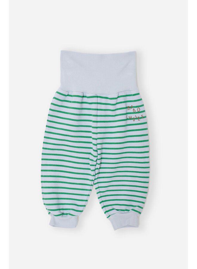 Bobo Choses - Bobo Choses stripes jogging pants - Light heather grey/Green