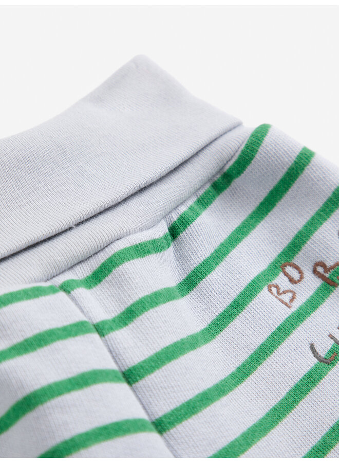 Bobo Choses - Bobo Choses stripes jogging pants - Light heather grey/Green