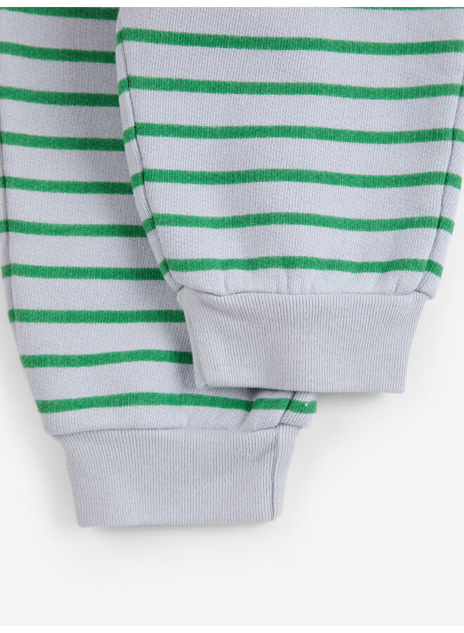 Bobo Choses - Bobo Choses stripes jogging pants - Light heather grey/Green