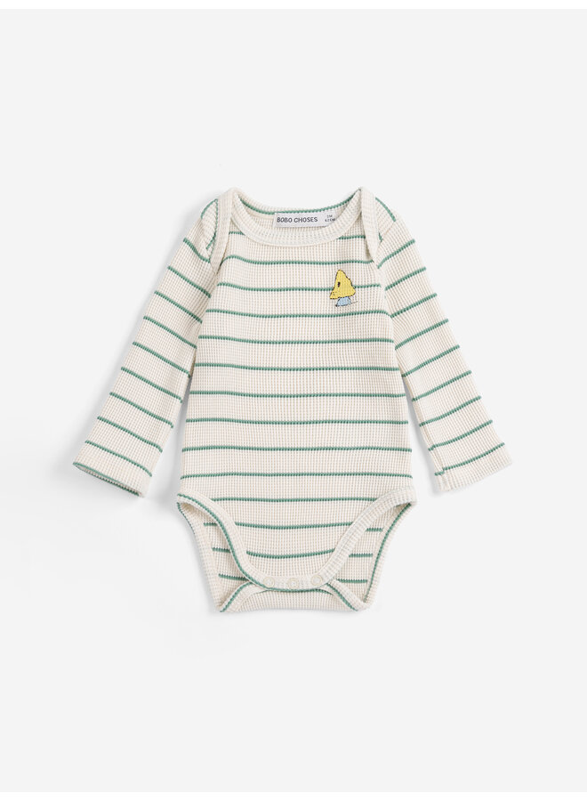 Mush monster stripes body - Offwhite/Green