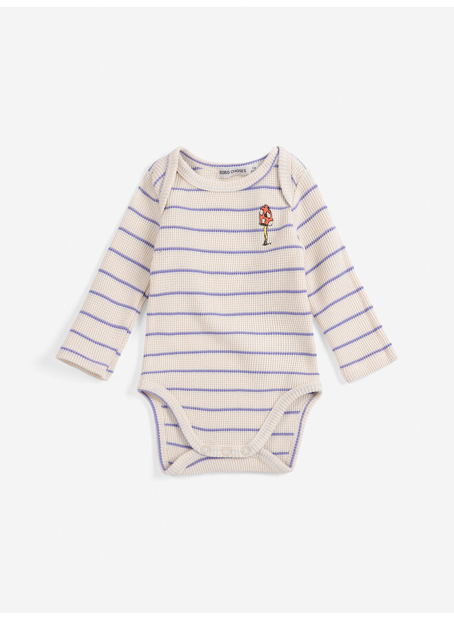 Mush monster stripes body - Offwhite/Purple