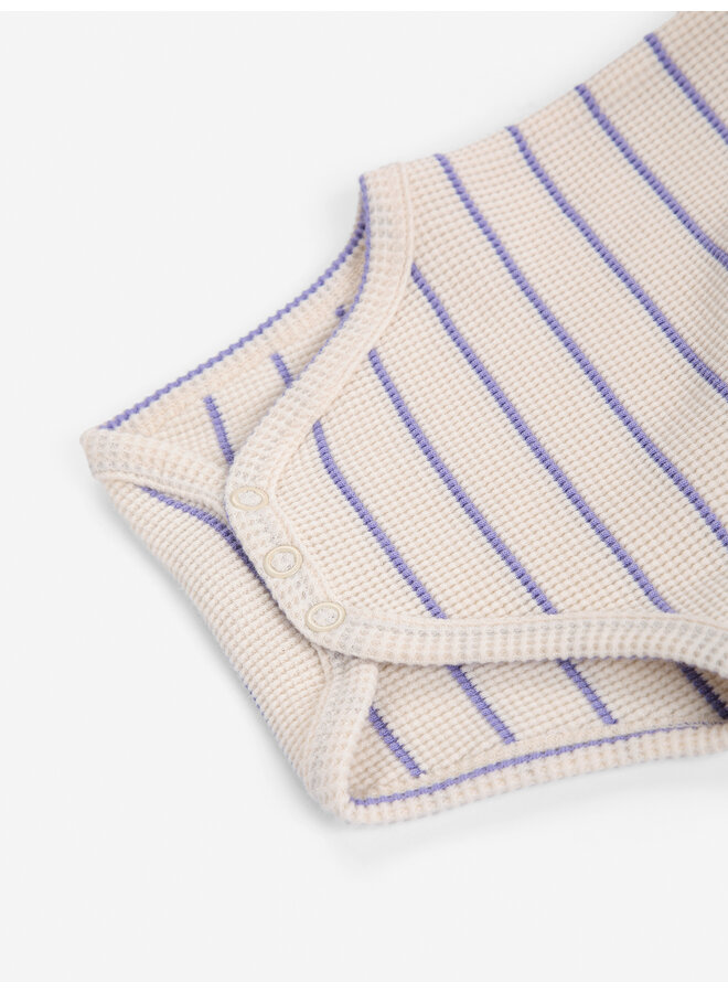 Bobo Choses - Mush monster stripes body - Offwhite/Purple