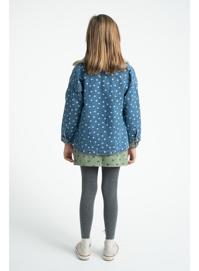 Piupiuchick - Short skirt - Olive green w/ black hearts