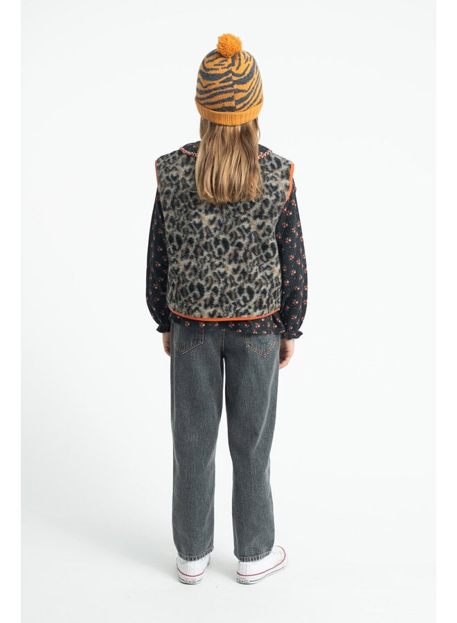 Piupiuchick - Mom fit trousers - Washed black denim