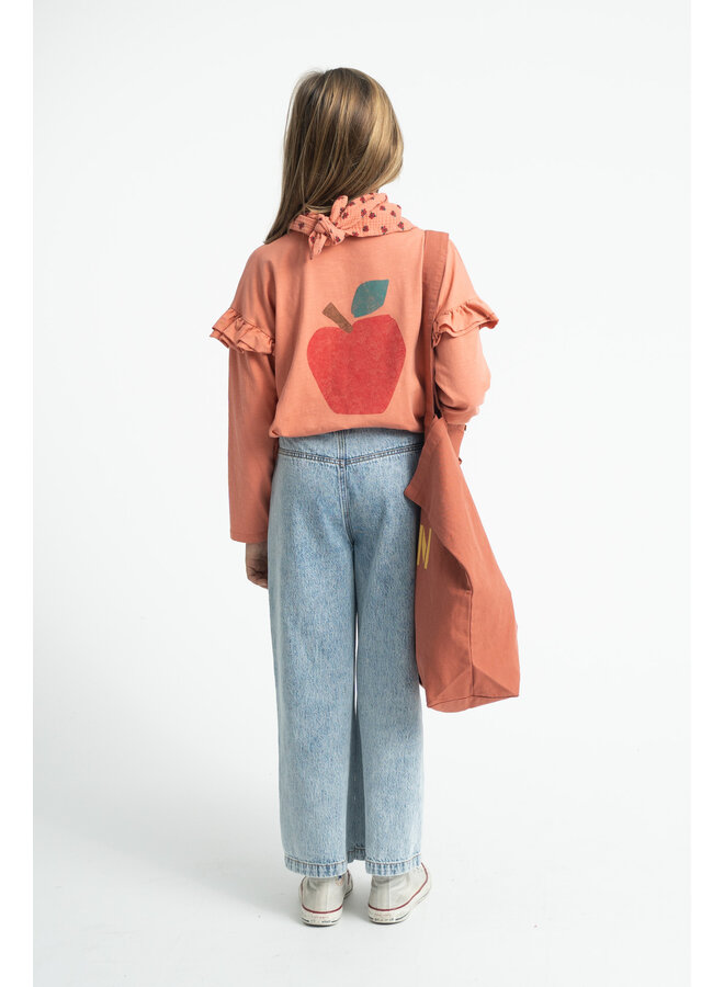 Piupiuchick - Longsleeve t-shirt - Pink w/ apple print